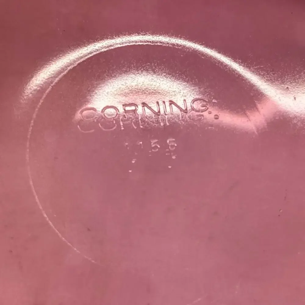 Vintage Visions Corning Cranberry Casserole Dish Dutch Oven 2.5 QT #1156 w/ LID